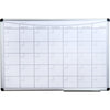 Steel Magnetic Monthly Planner Dry Erase Board with an Aluminium Frame 36'' x 24'' - Floortex