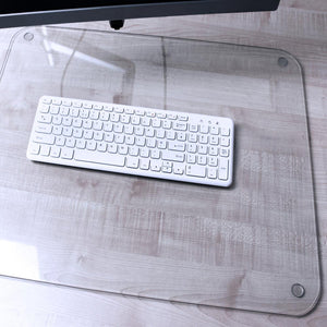 Glass Desk Pad - 20'' x 36'' - Floortex