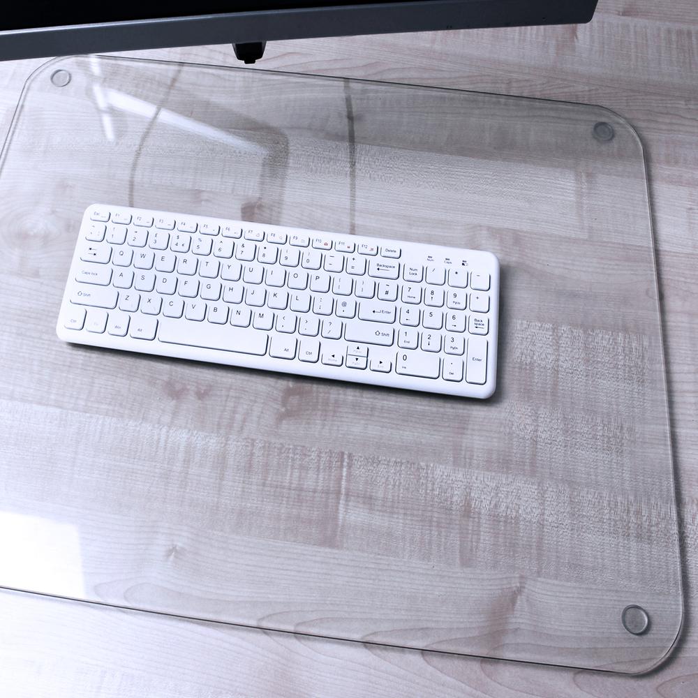 Glass Desk Pad - 20'' x 36'' - Floortex