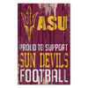 Arizona State Sun Devils Sign 11x17 Wood Proud to Support Design - WinCraft