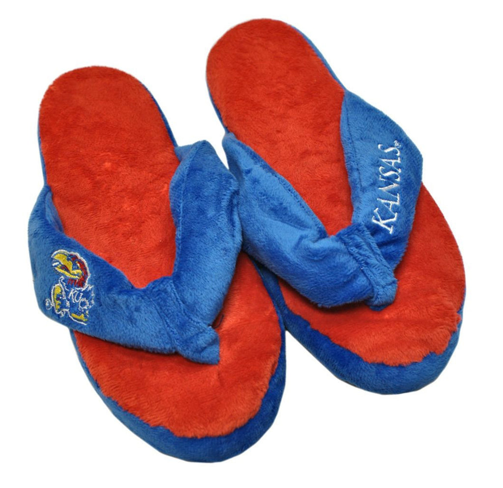 Kansas Jayhawks Slipper - Women Thong Flip Flop - (1 Pair) - XL - Forever Collectibles