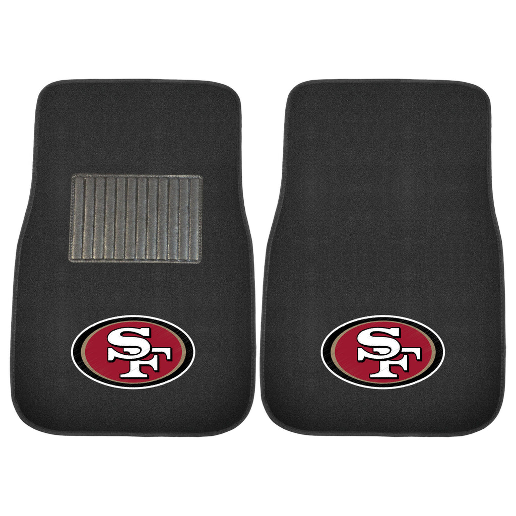 Fanmats - NFL - San Francisco 49ers 2-pc Embroidered Car Mat Set 17''x25.5''