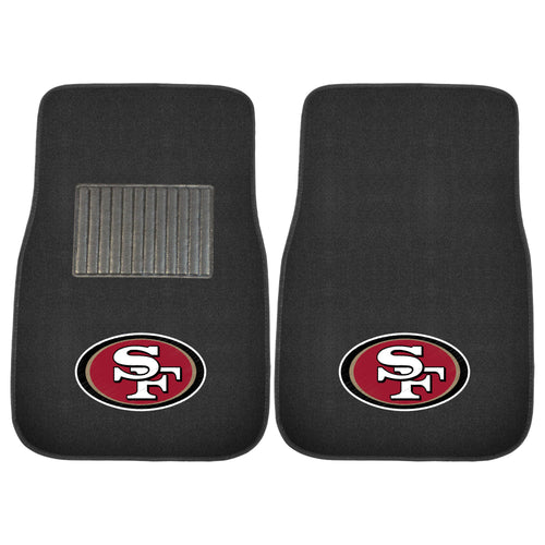 Fanmats - NFL - San Francisco 49ers 2-pc Embroidered Car Mat Set 17''x25.5''