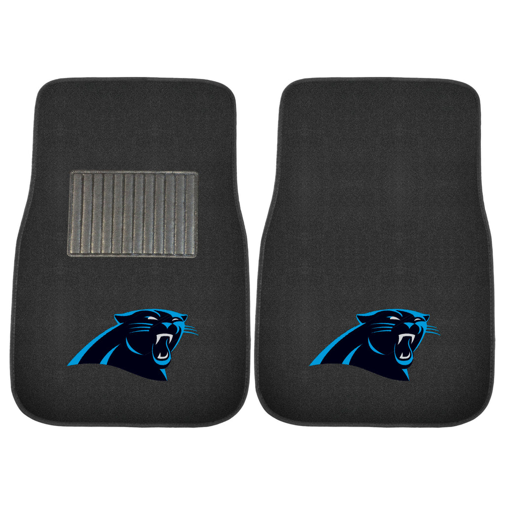 Fanmats - NFL - Carolina Panthers 2-pc Embroidered Car Mat Set 17''x25.5''