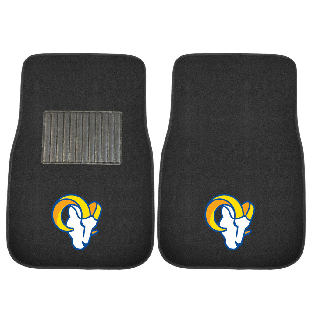 Fanmats - NFL - Los Angeles Rams 2-pc Embroidered Car Mat Set 17''x25.5''