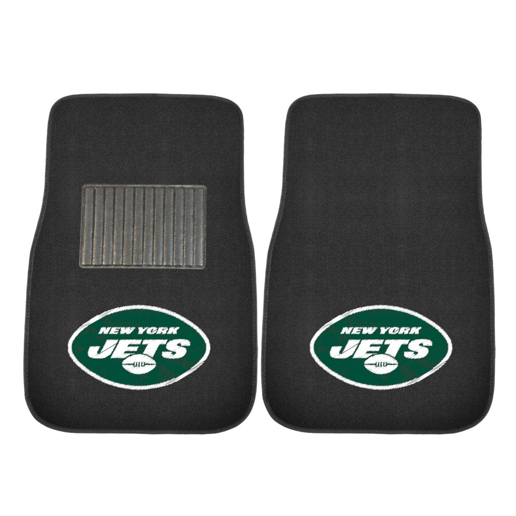 Fanmats - NFL - New York Jets 2-pc Embroidered Car Mat Set 17''x25.5''