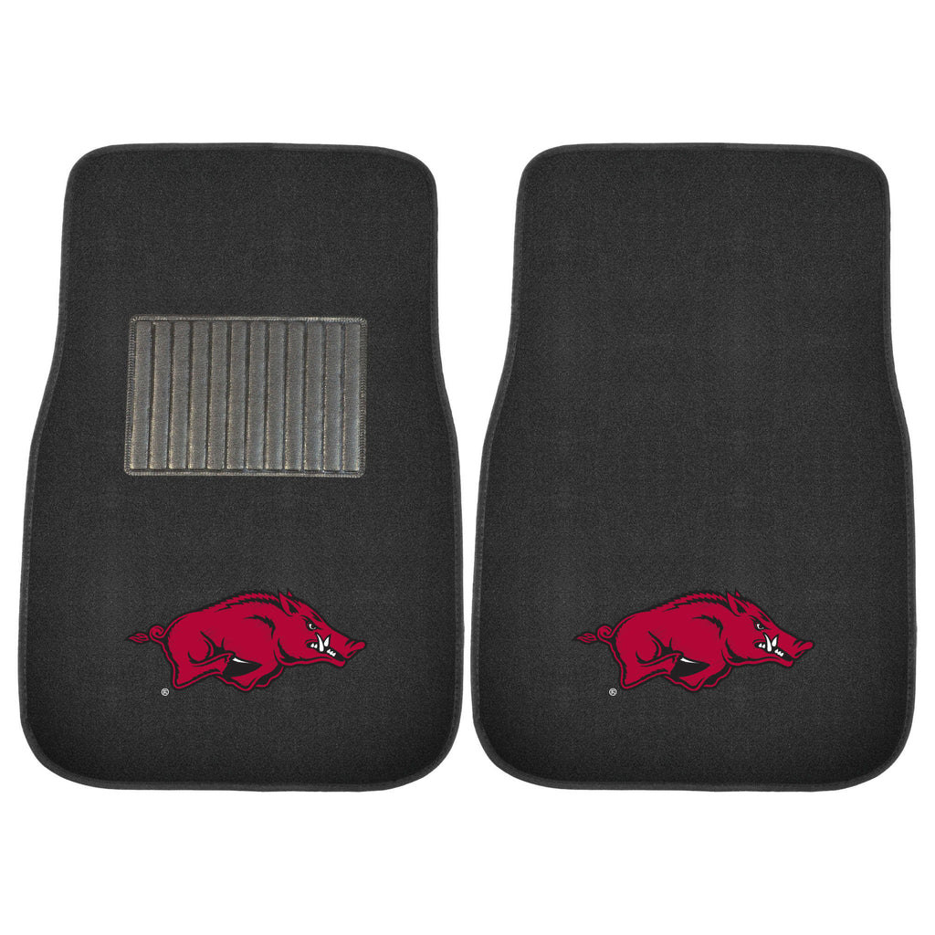 Fanmats - University of Arkansas 2-pc Embroidered Car Mat Set 17''x25.5''