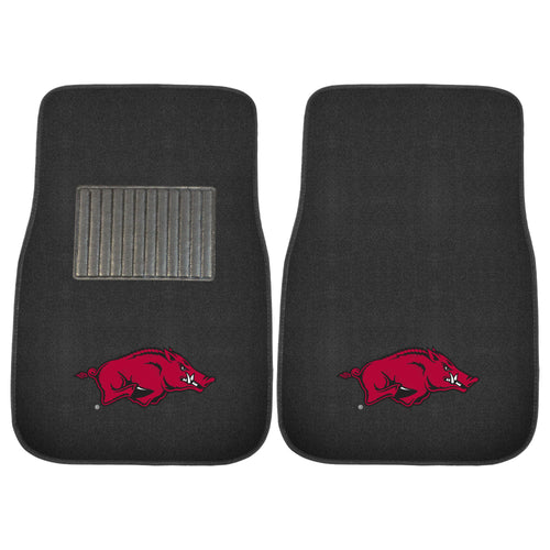 Fanmats - University of Arkansas 2-pc Embroidered Car Mat Set 17''x25.5''