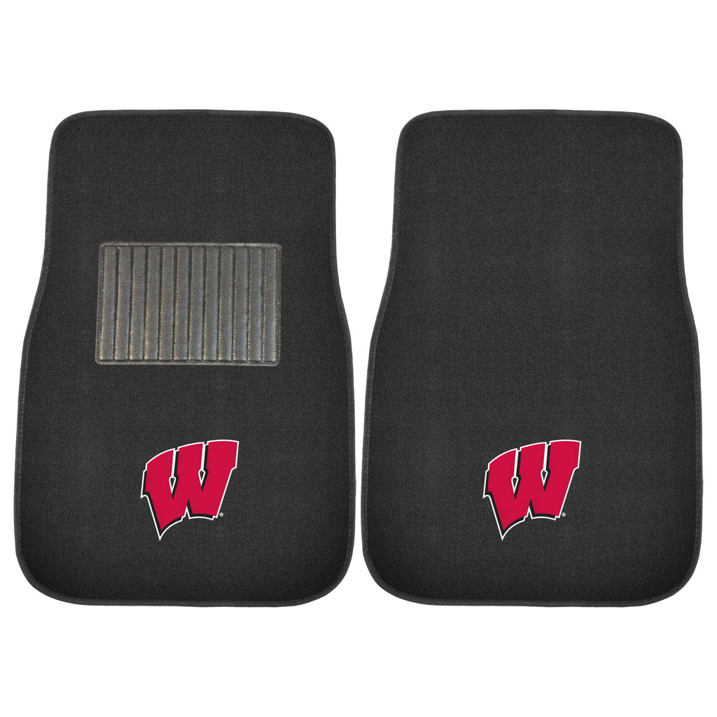 Fanmats - University of Wisconsin 2-pc Embroidered Car Mat Set 17''x25.5''