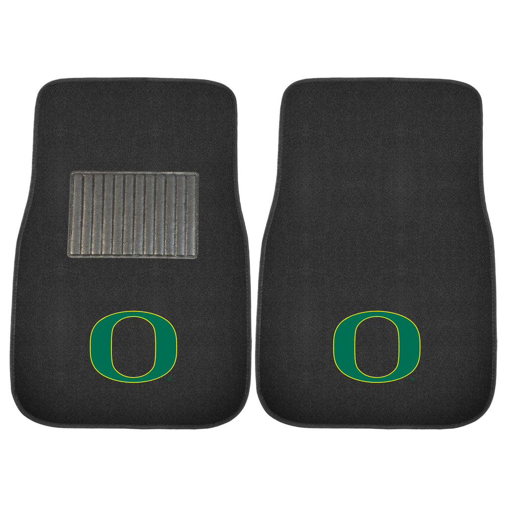 Fanmats - University of Oregon 2-pc Embroidered Car Mat Set 17''x25.5''
