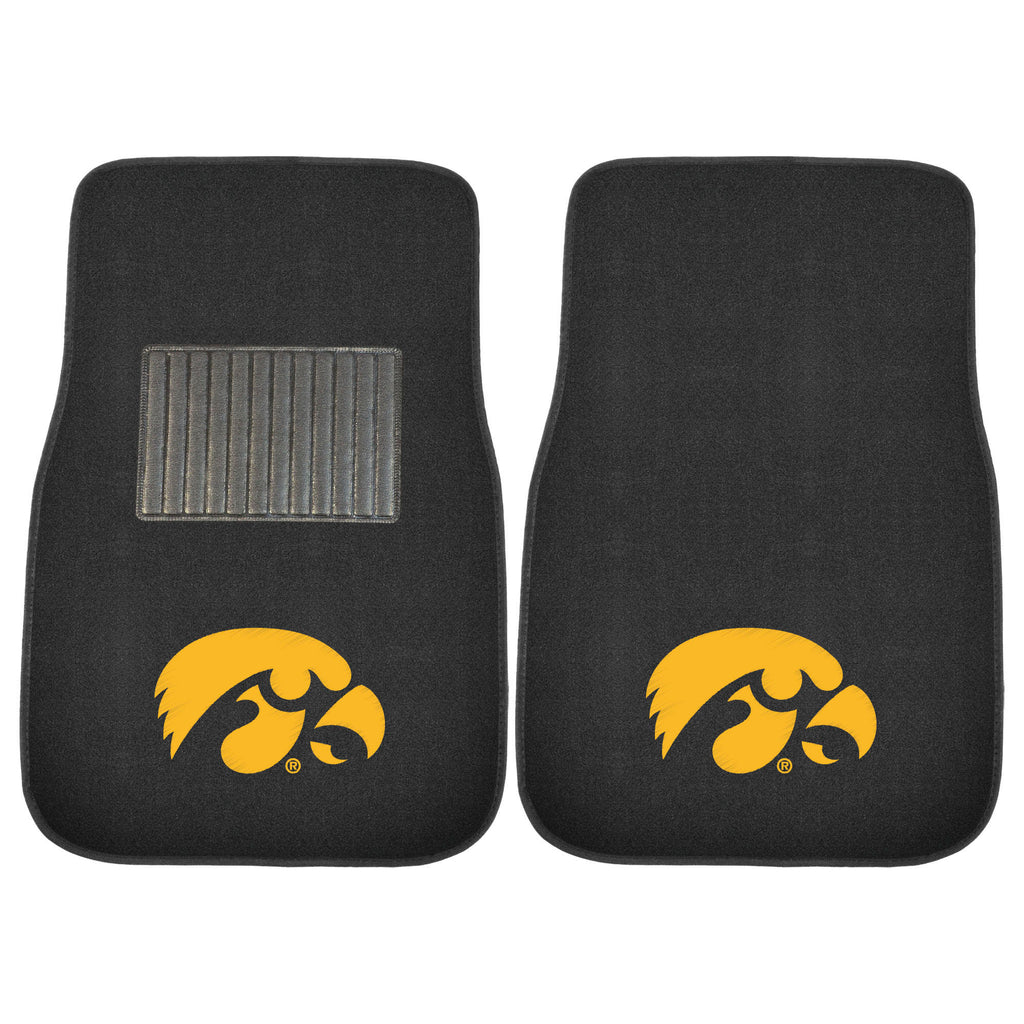 Fanmats - University of Iowa 2-pc Embroidered Car Mat Set 17''x25.5''