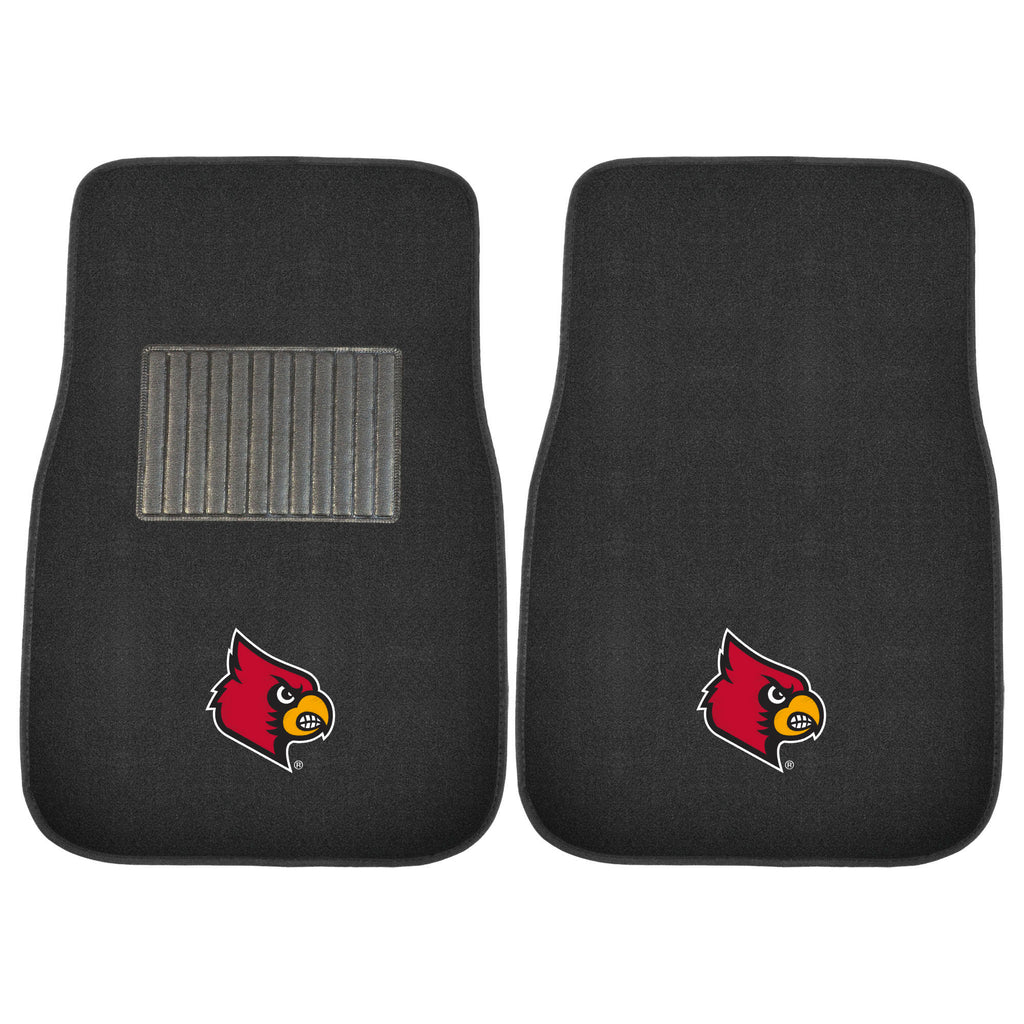 Fanmats - University of Louisville 2-pc Embroidered Car Mat Set 17''x25.5''