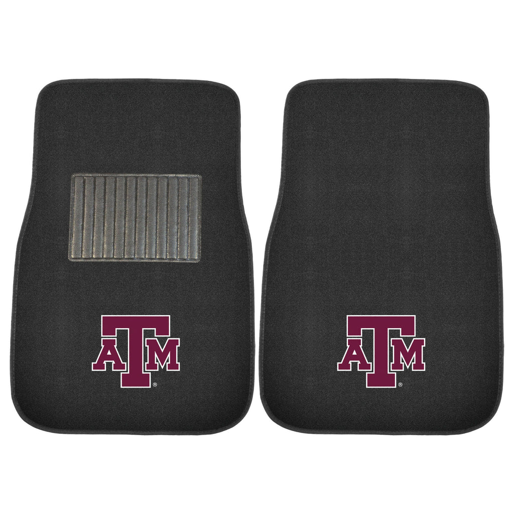 Fanmats - Texas A&M University 2-pc Embroidered Car Mat Set 17''x25.5''