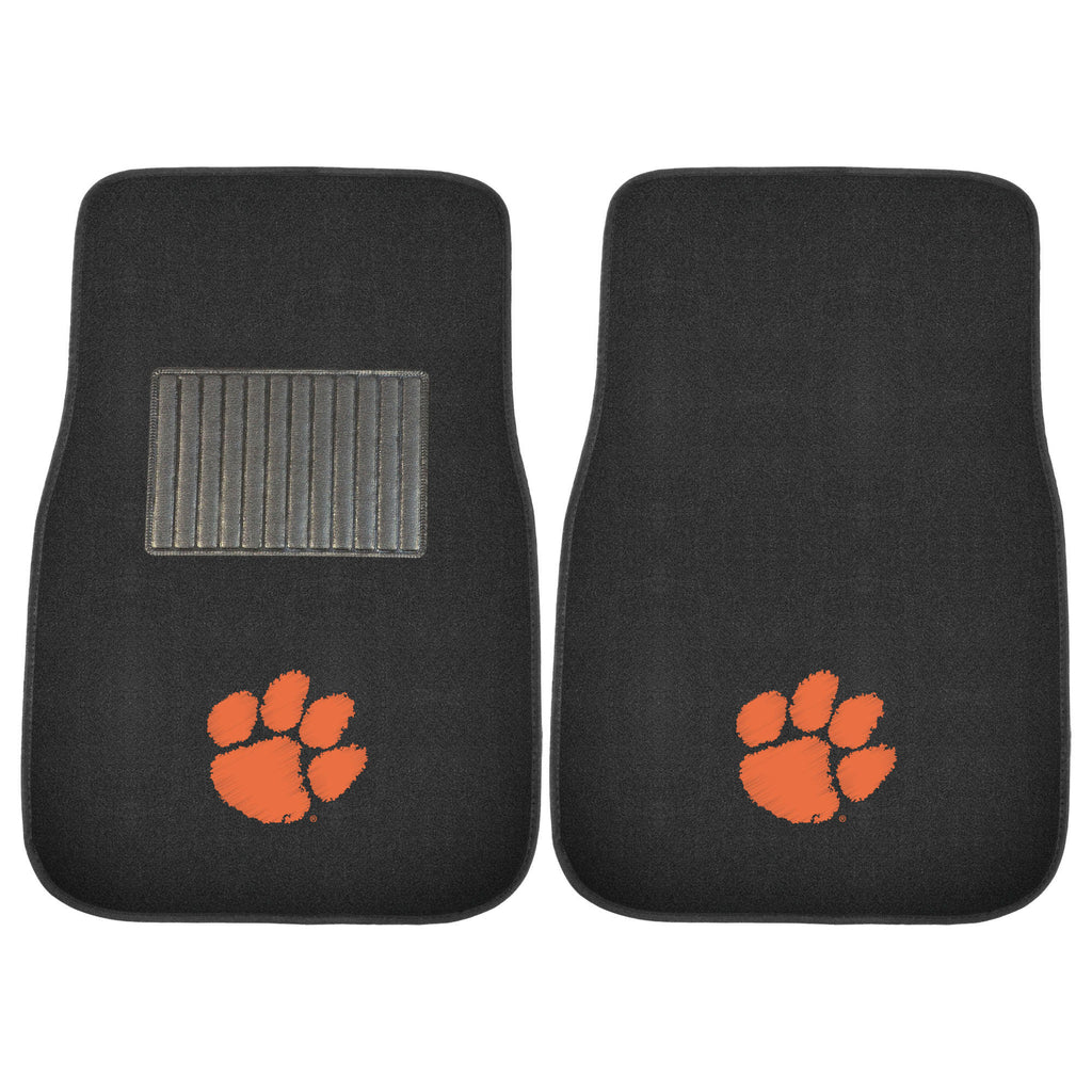 Fanmats - Clemson University 2-pc Embroidered Car Mat Set 17''x25.5''