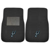 Fanmats - NBA - San Antonio Spurs 2-pc Embroidered Car Mat Set 17''x25.5''