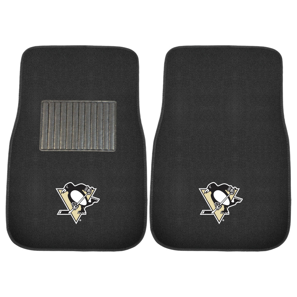 Fanmats - NHL - Pittsburgh Penguins 2-pc Embroidered Car Mat Set 17''x25.5''