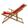 Sling Chair Natural Frame-Red Canvas - Casual Home