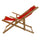 Sling Chair Natural Frame-Red Canvas - Casual Home