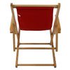 Sling Chair Natural Frame-Red Canvas - Casual Home