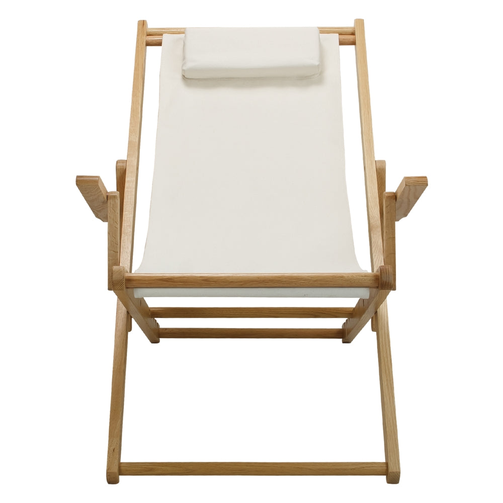 Sling Chair Natural Frame-Natural/Wheat Canvas - Casual Home