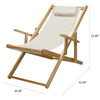 Sling Chair Natural Frame-Natural/Wheat Canvas - Casual Home