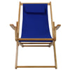 Sling Chair Natural Frame-Royal Blue Canvas - Casual Home