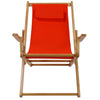 Sling Chair Natural Frame-Orange Canvas - Casual Home