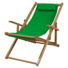 Sling Chair Natural Frame-Green Canvas - Casual Home