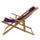 Sling Chair Natural Frame-Purple Canvas - Casual Home