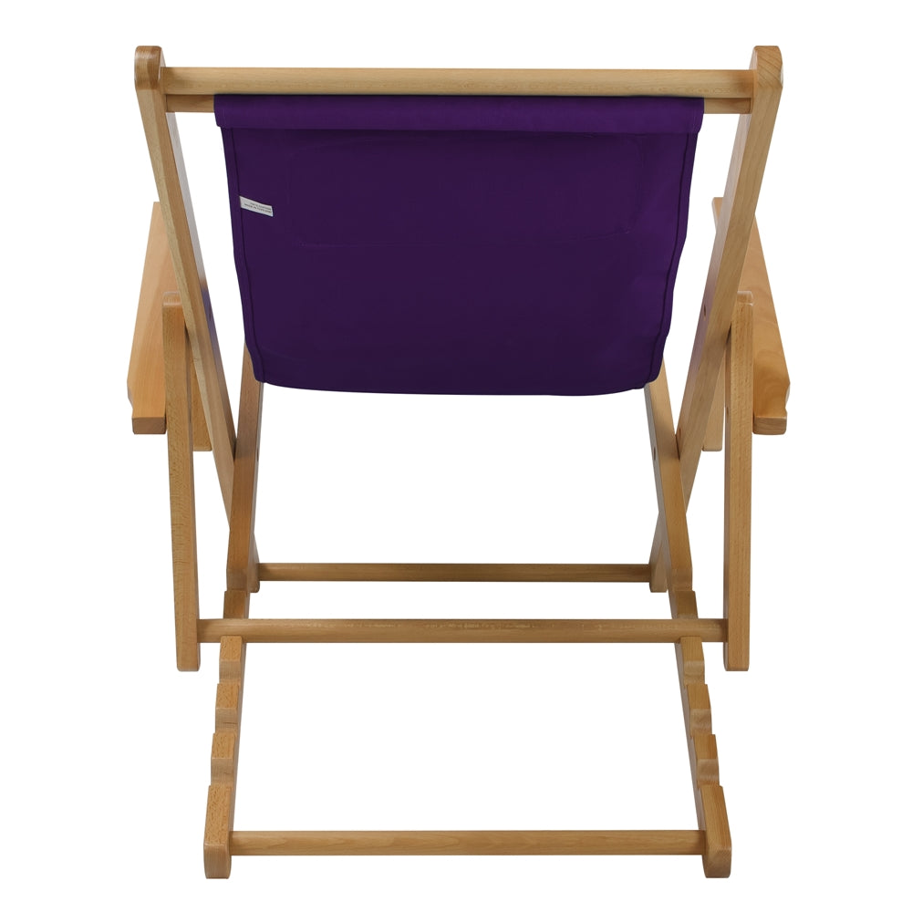 Sling Chair Natural Frame-Purple Canvas - Casual Home
