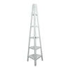 5-Shelf Corner Ladder Bookcase - White - Casual Home