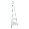 5-Shelf Corner Ladder Bookcase - White - Casual Home