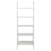5-Shelf Ladder Bookcase-White - Casual Home