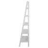 5-Shelf Ladder Bookcase-White - Casual Home