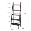 5-Shelf Ladder Bookcase-Espresso - Casual Home