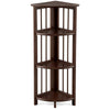 4-Shelf Corner Folding Bookcase - Truffle Brown - Casual Home