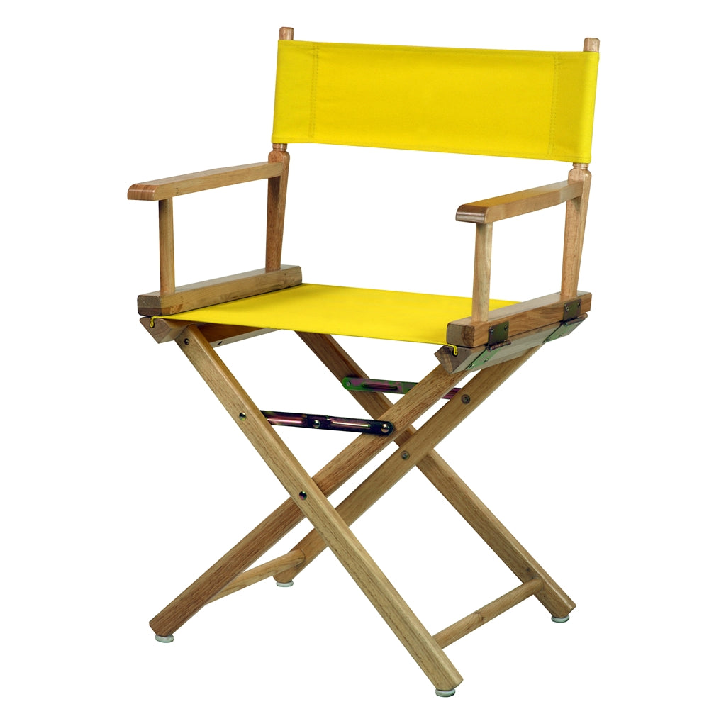 18'' Director's Chair Natural Frame-Yellow Canvas - Casual Home