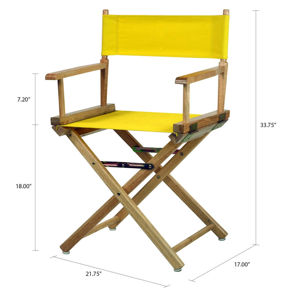18'' Director's Chair Natural Frame-Yellow Canvas - Casual Home
