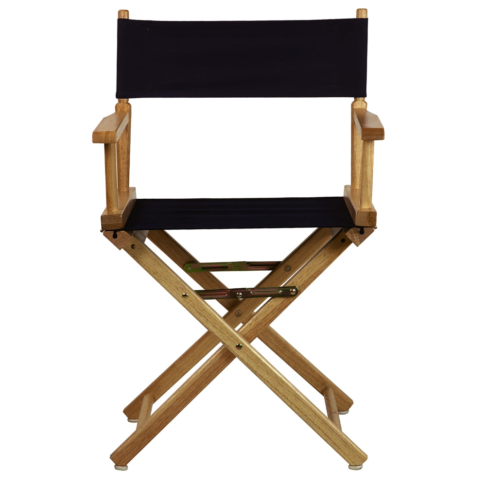 18'' Director's Chair Natural Frame-Navy Blue Canvas - Casual Home