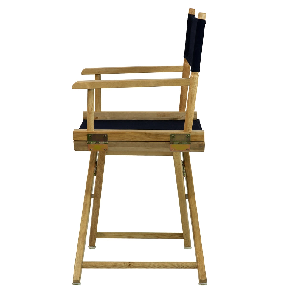 18'' Director's Chair Natural Frame-Navy Blue Canvas - Casual Home