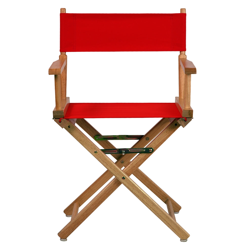18'' Director's Chair Natural Frame-Red Canvas - Casual Home