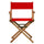 18'' Director's Chair Natural Frame-Red Canvas - Casual Home