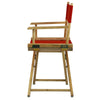 18'' Director's Chair Natural Frame-Red Canvas - Casual Home