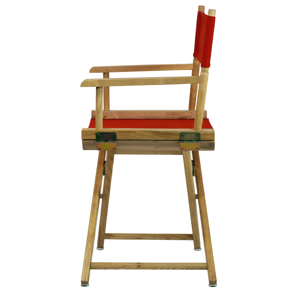 18'' Director's Chair Natural Frame-Red Canvas - Casual Home