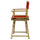 18'' Director's Chair Natural Frame-Red Canvas - Casual Home