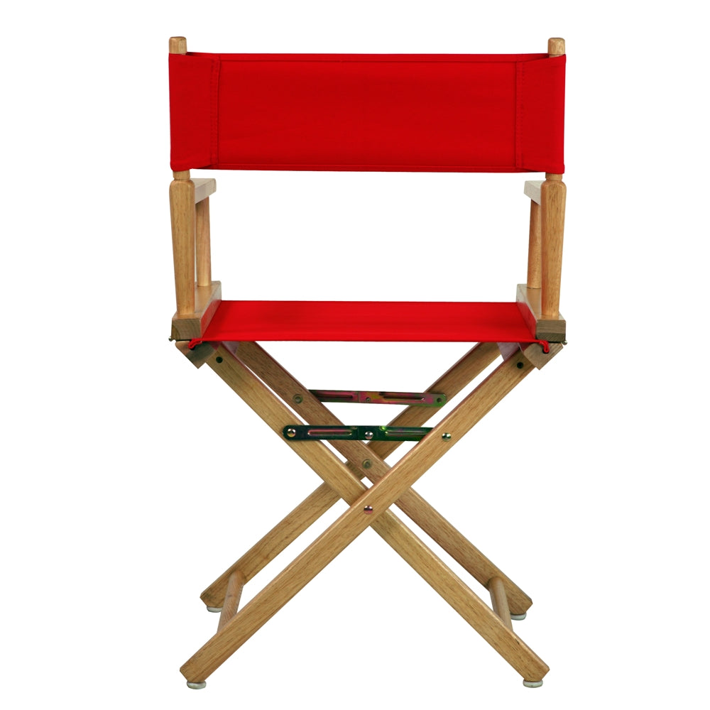 18'' Director's Chair Natural Frame-Red Canvas - Casual Home