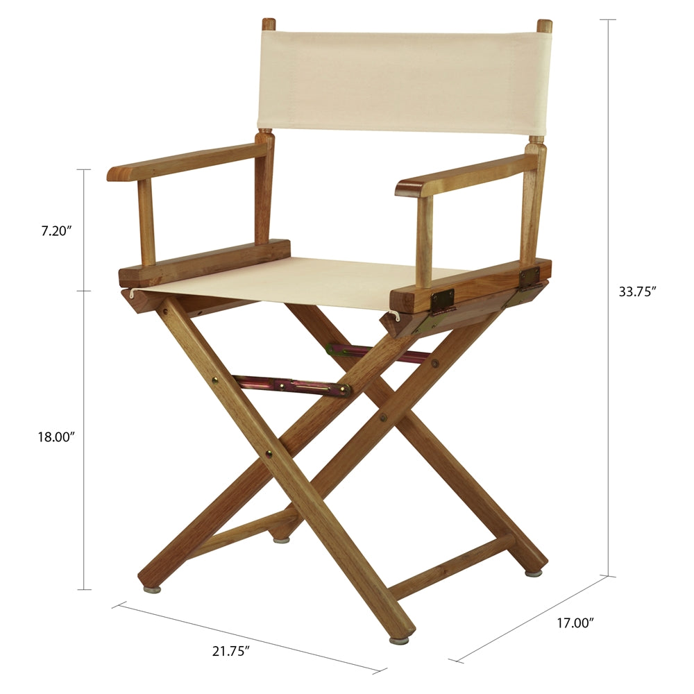 18'' Director's Chair Natural Frame-Natural/Wheat Canvas - Casual Home