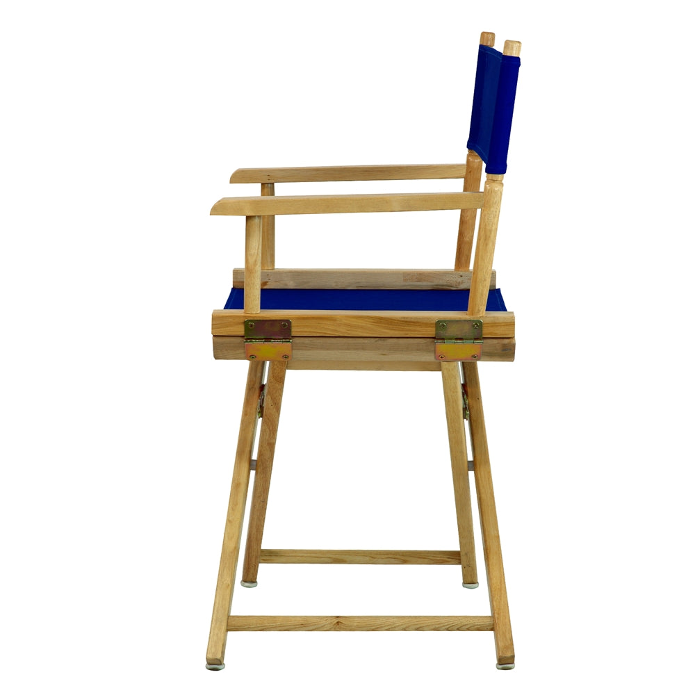 18'' Director's Chair Natural Frame-Royal Blue Canvas - Casual Home