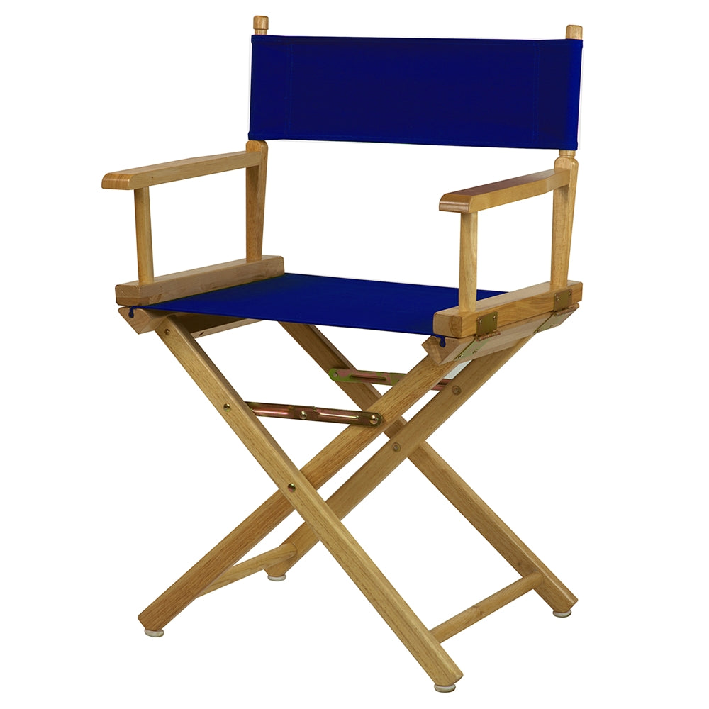 18'' Director's Chair Natural Frame-Royal Blue Canvas - Casual Home