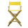 24'' Director's Chair Natural Frame-Yellow Canvas - Casual Home